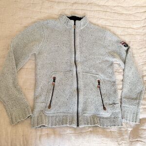 Obermeyer Telluride Cardigan Mens Size Medium Full Zip Lambswool Blend